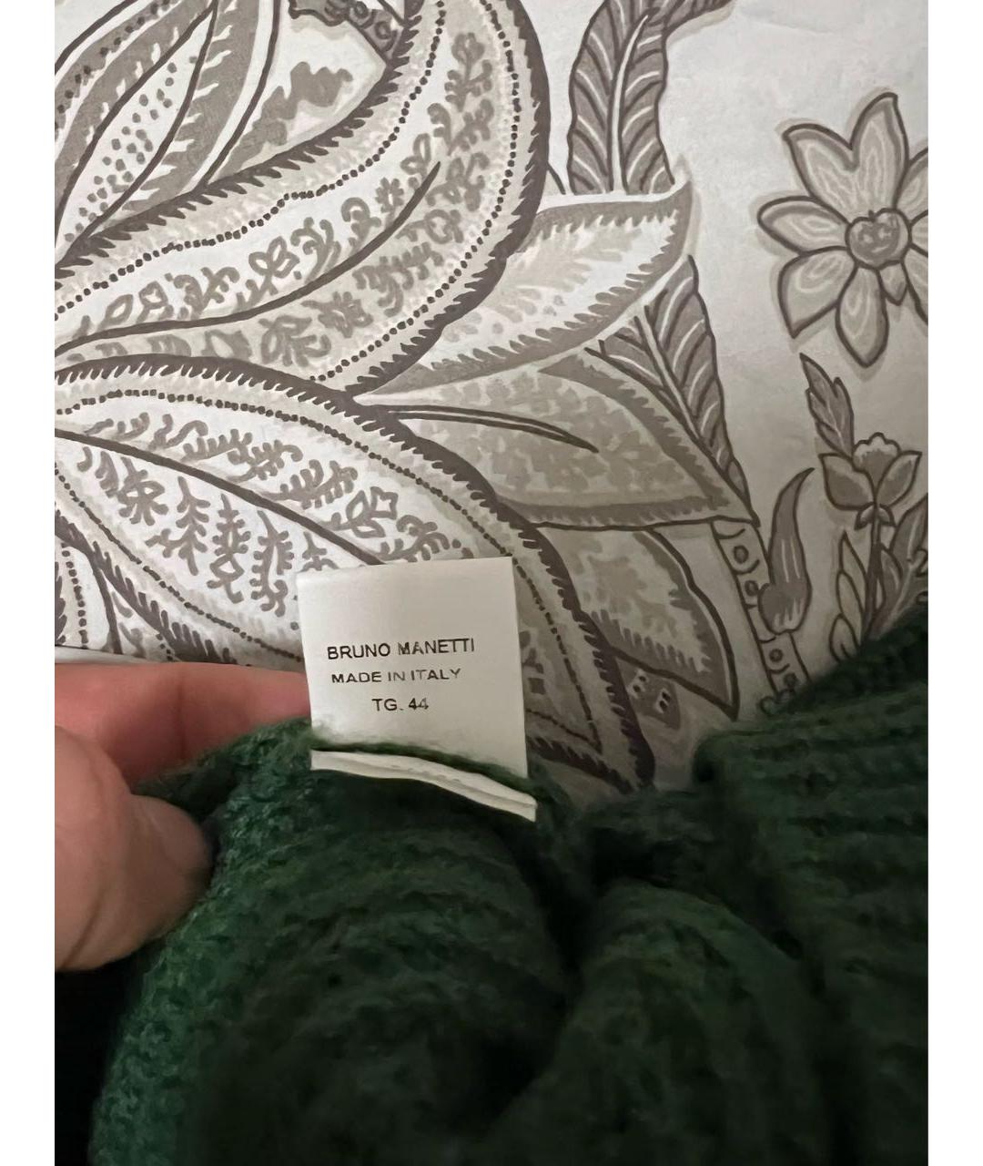 Bruno Manetti Зеленый кашемировый джемпер / свитер, фото 5