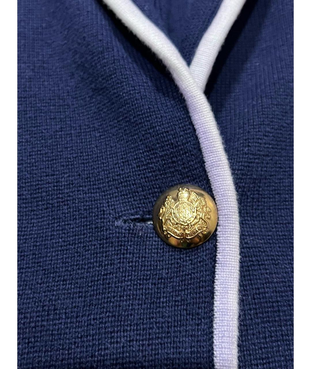 RALPH LAUREN Темно-синий хлопковый жакет/пиджак, фото 5