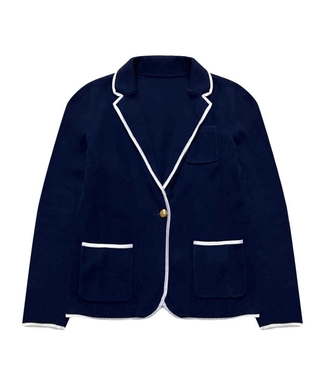 RALPH LAUREN Темно-синий хлопковый жакет/пиджак, фото 1