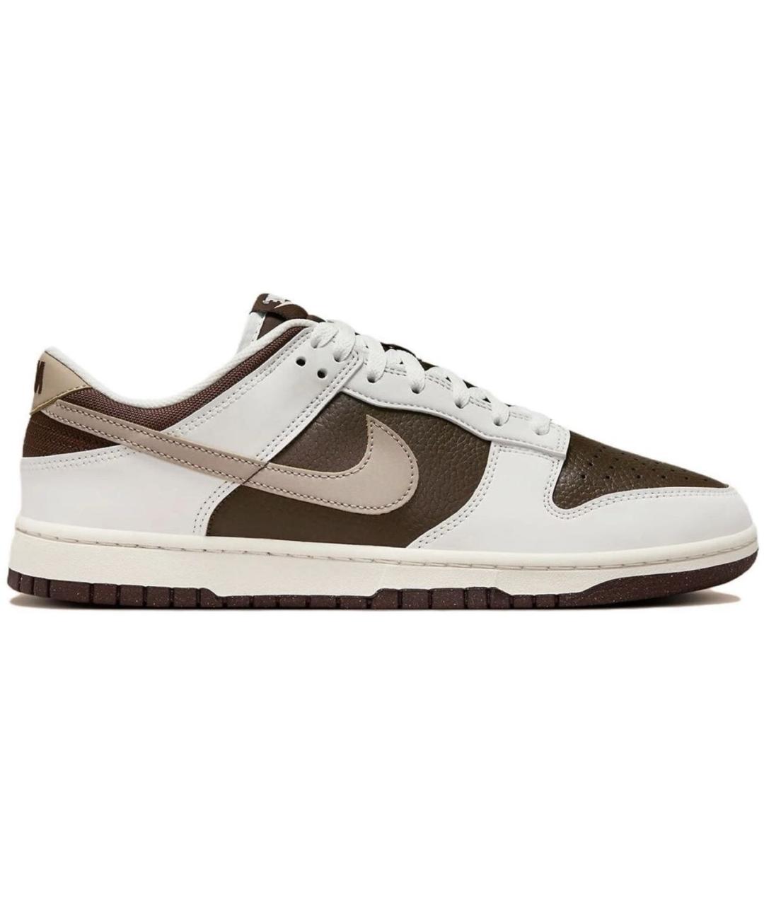 NIKE Коричневые кожаные низкие кроссовки / кеды, фото 1