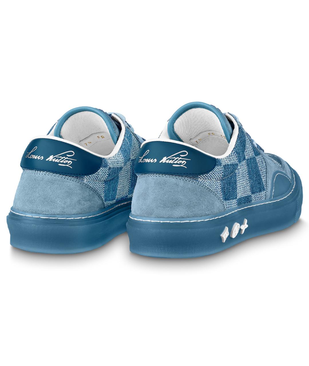 LOUIS VUITTON Синие низкие кроссовки / кеды, фото 3