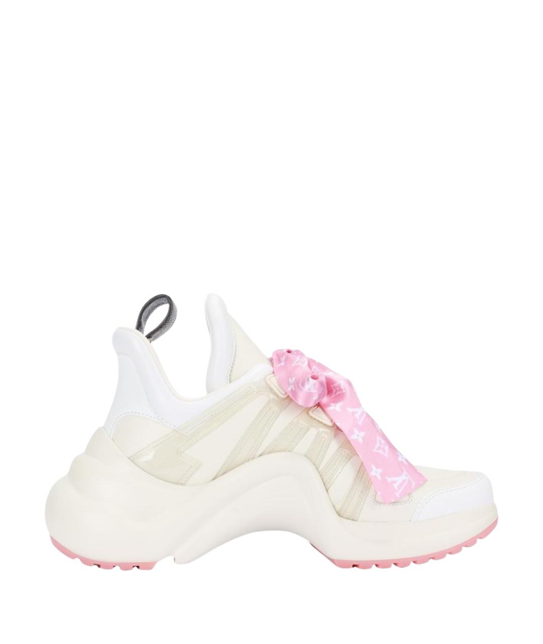 LOUIS VUITTON Белые кожаные кроссовки, фото 1