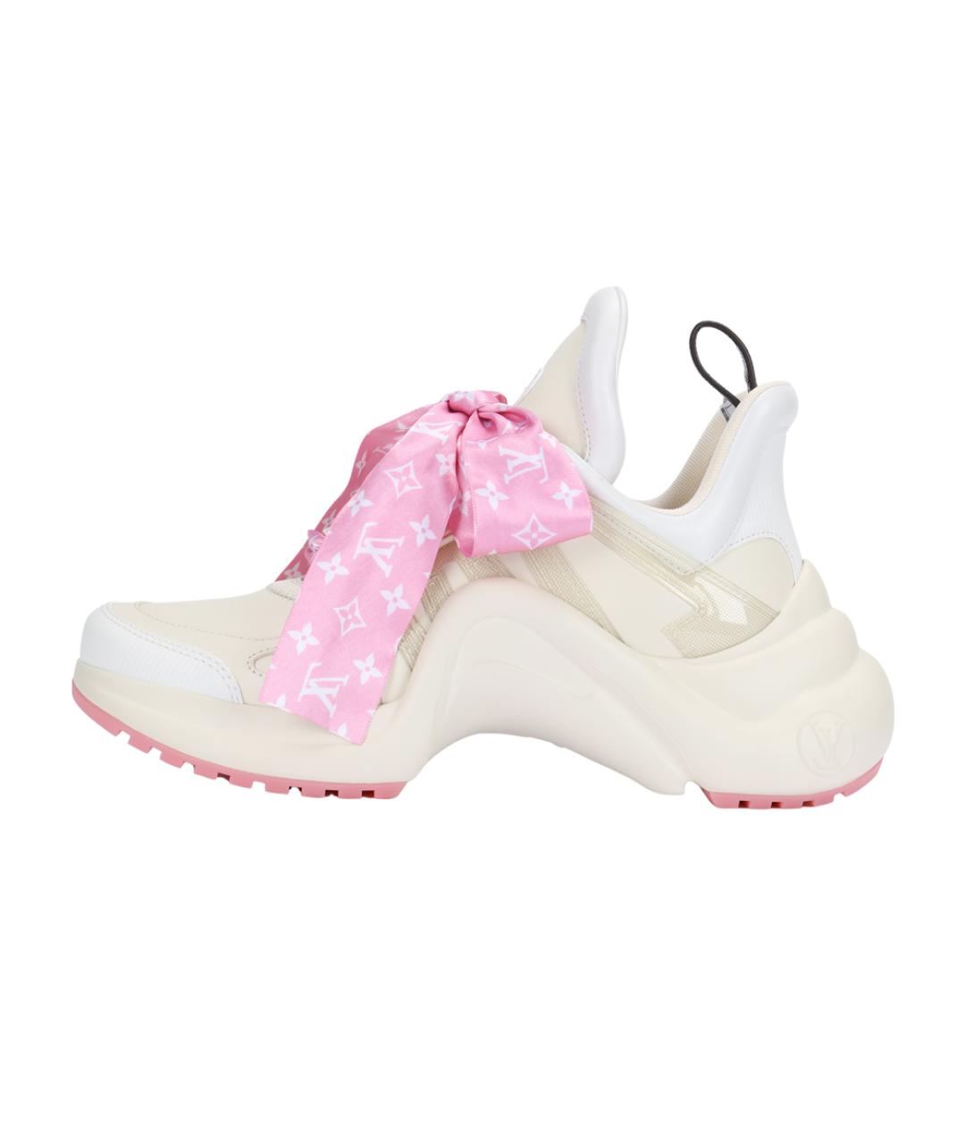 LOUIS VUITTON Белые кожаные кроссовки, фото 2