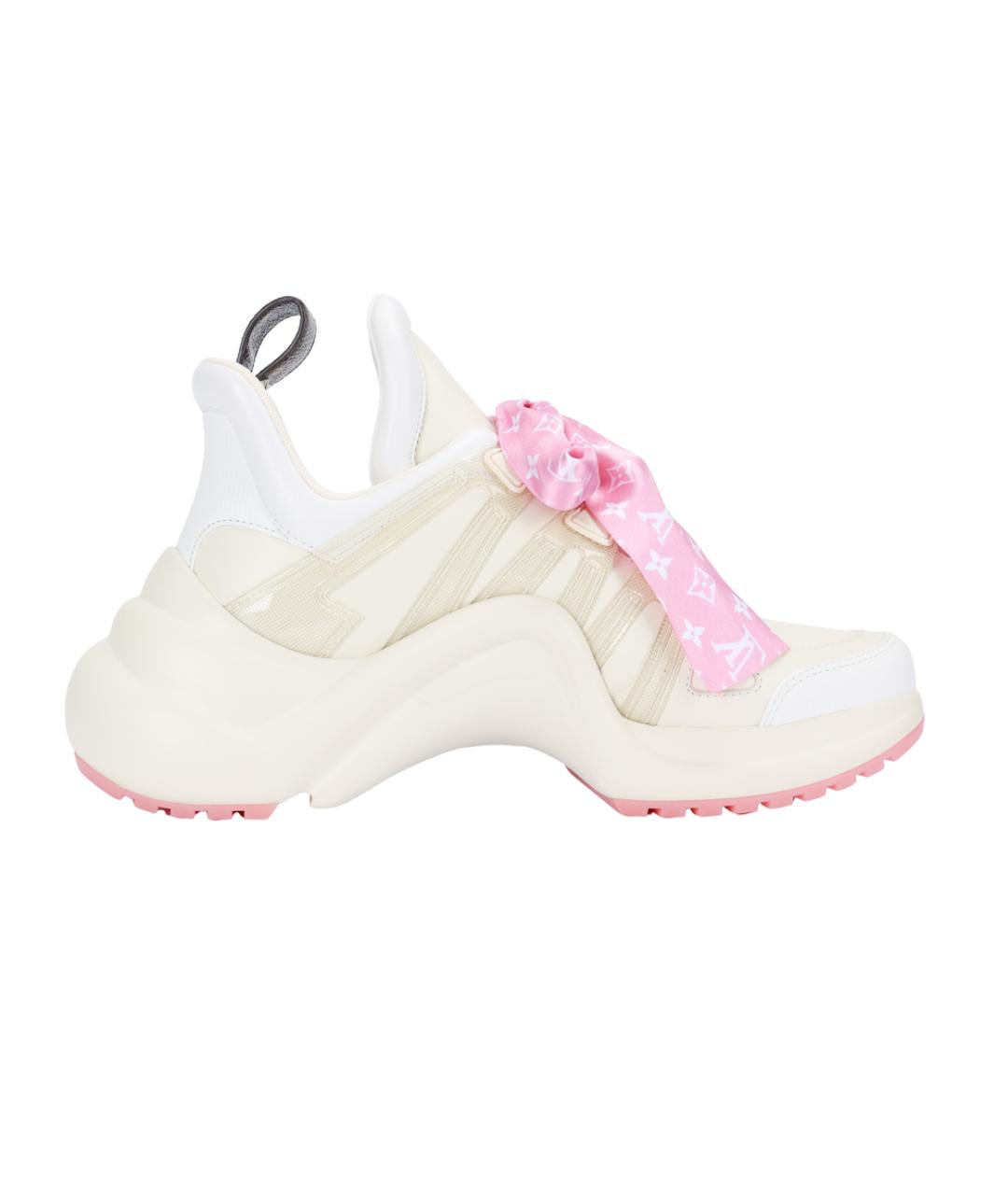 LOUIS VUITTON Белые кожаные кроссовки, фото 6