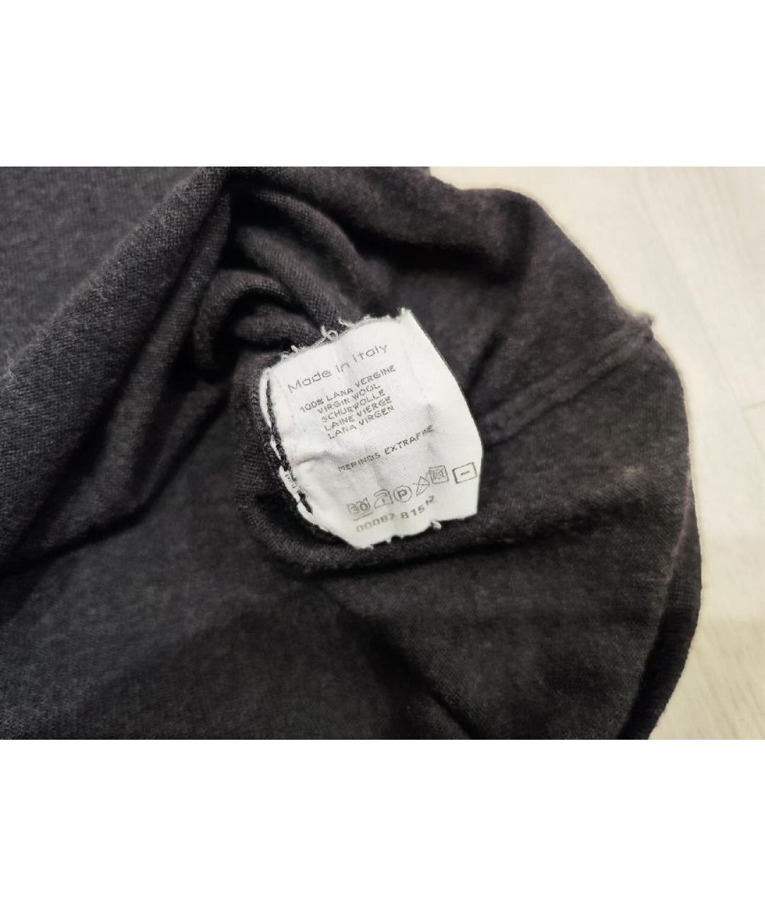 HUGO BOSS Серый шерстяной джемпер / свитер, фото 5