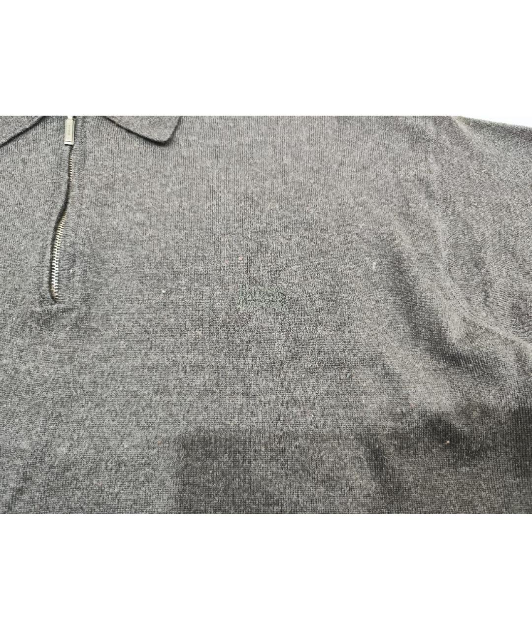 HUGO BOSS Серый шерстяной джемпер / свитер, фото 4