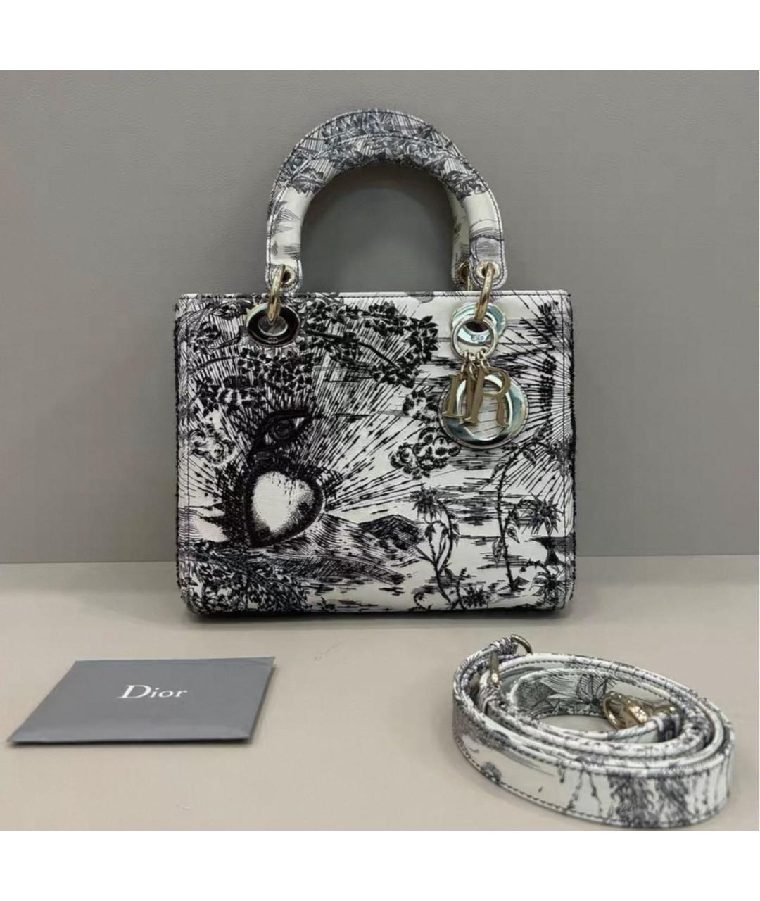 CHRISTIAN DIOR Белая сумка с короткими ручками, фото 2