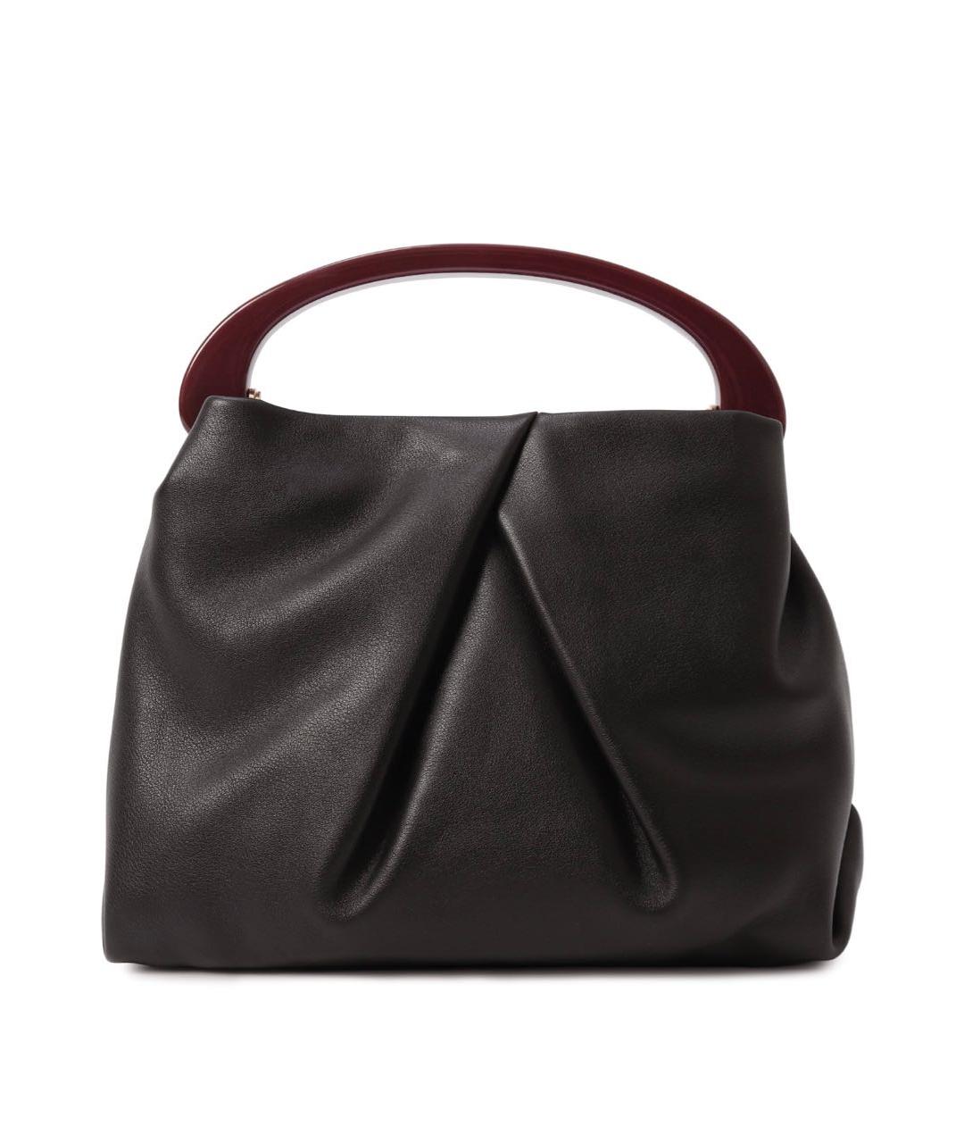 DRIES VAN NOTEN Черная кожаная сумка с короткими ручками, фото 2