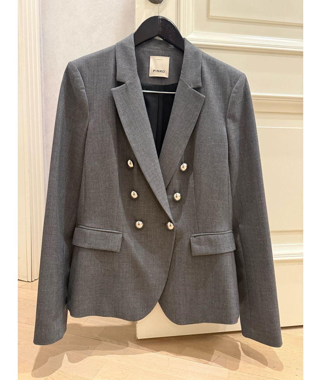 PINKO Серый жакет/пиджак, фото 6