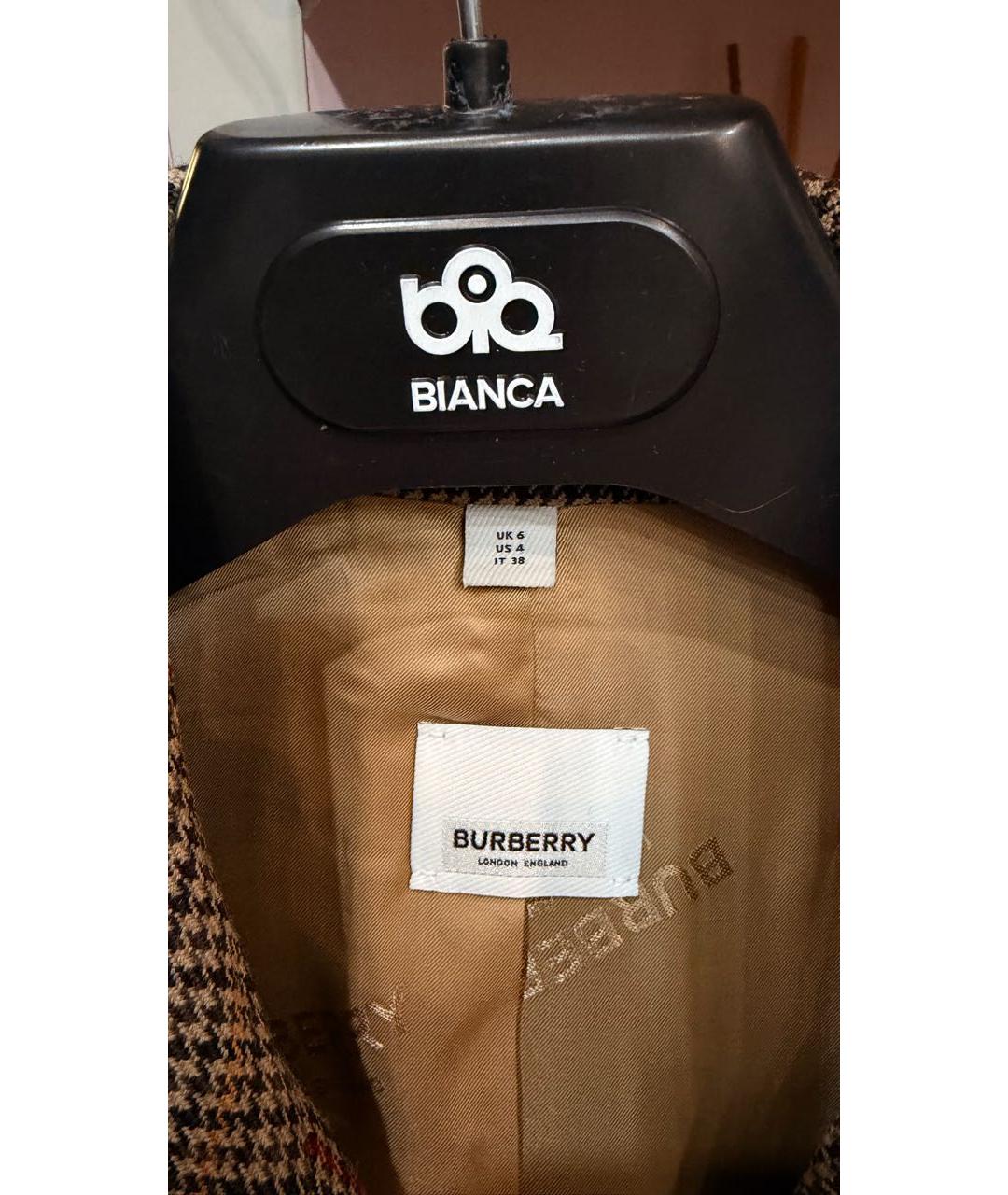 BURBERRY Бежевое шерстяное пальто, фото 6