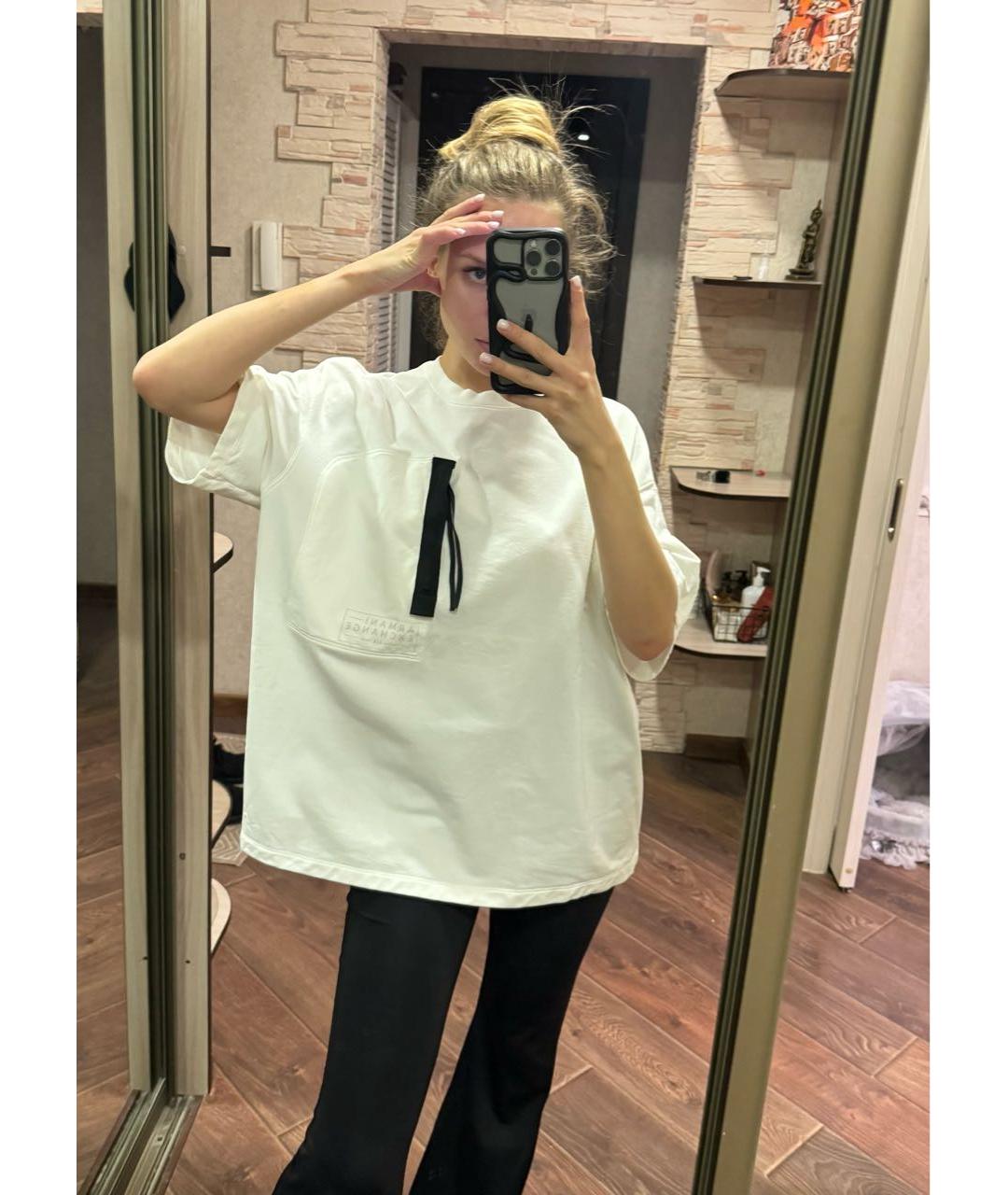 ARMANI EXCHANGE Белая хлопковая футболка, фото 5