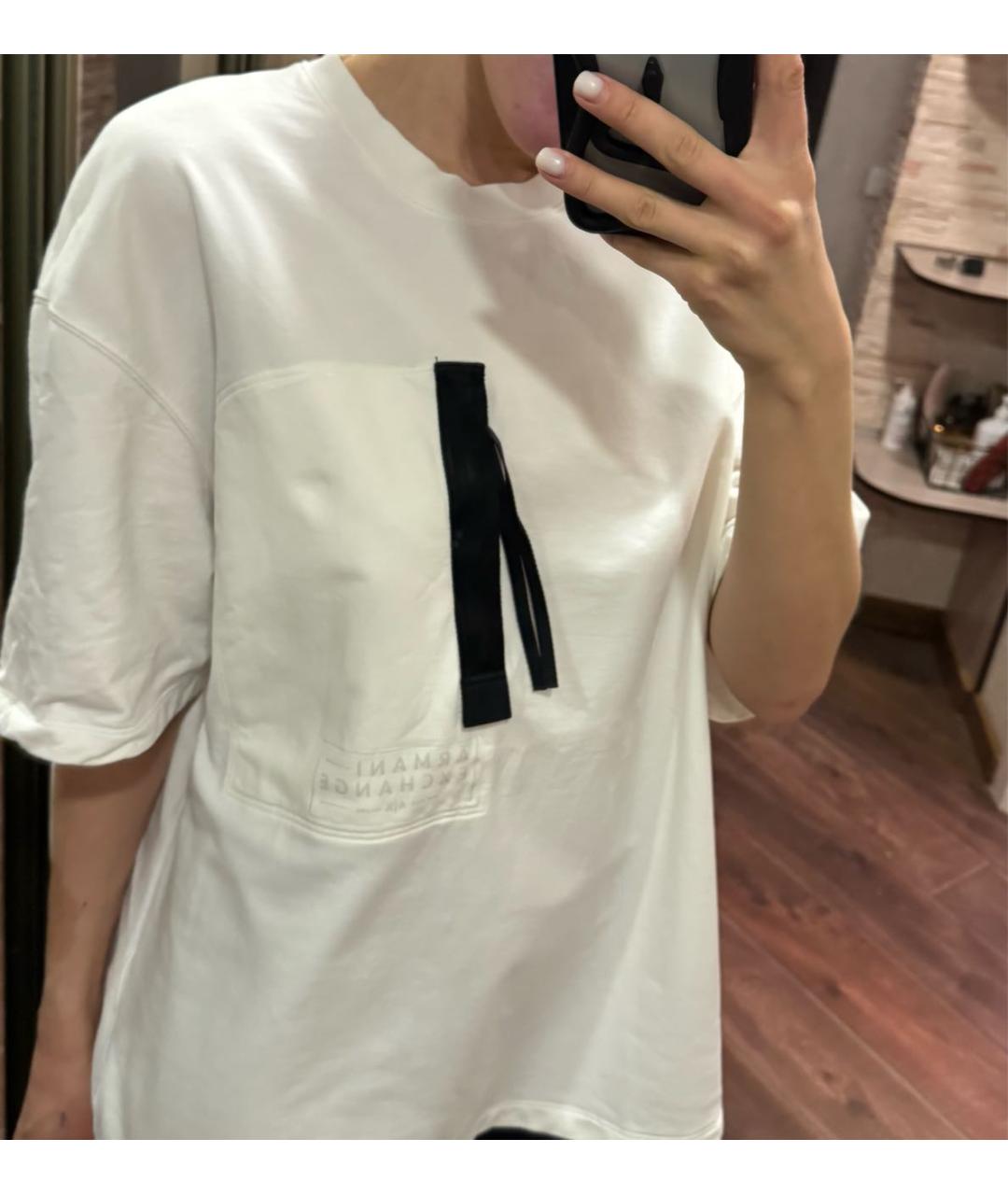 ARMANI EXCHANGE Белая хлопковая футболка, фото 6