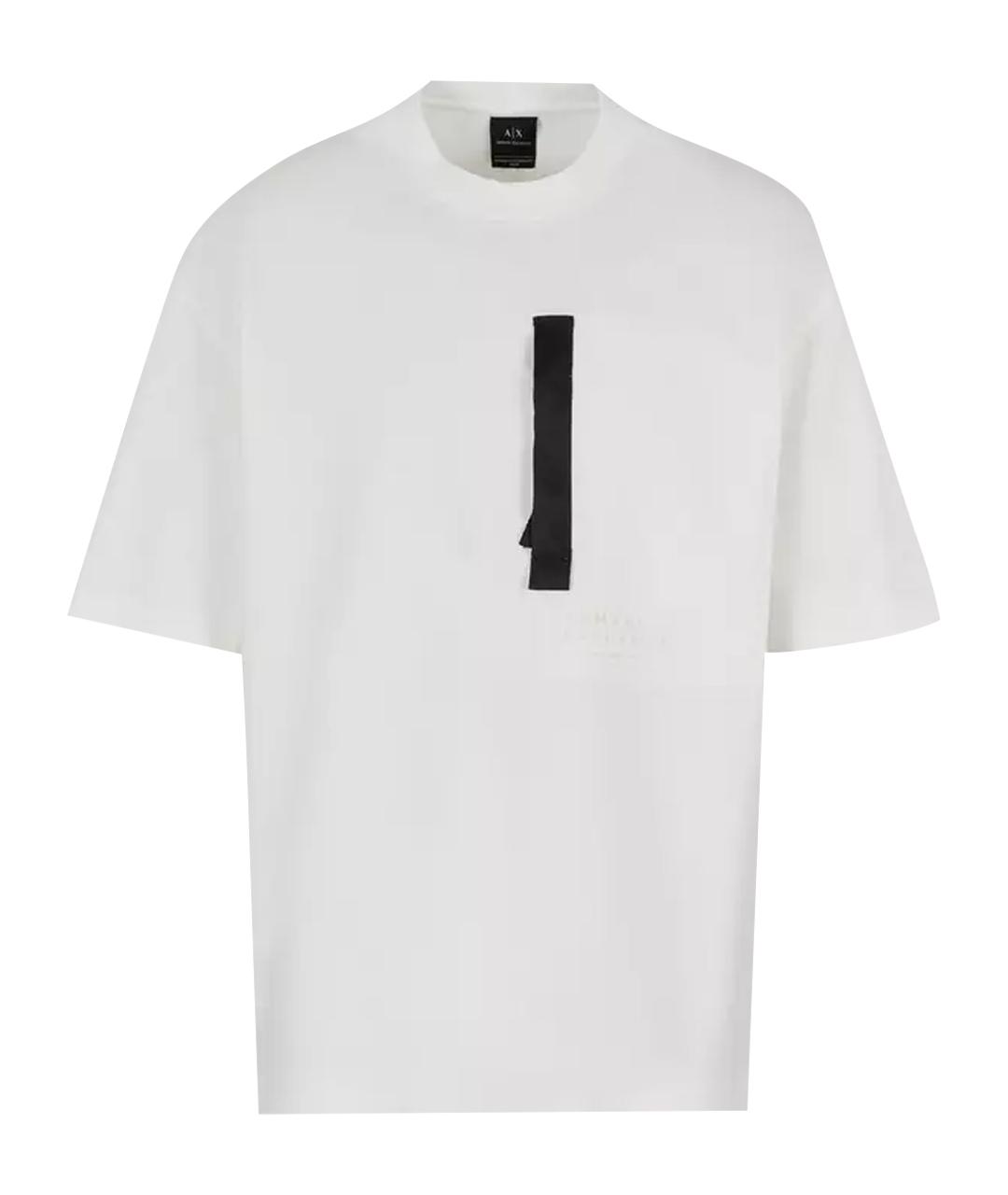 ARMANI EXCHANGE Белая хлопковая футболка, фото 1