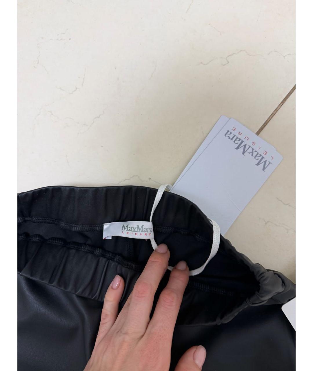 MAX MARA Черные леггинсы и велосипедки, фото 3