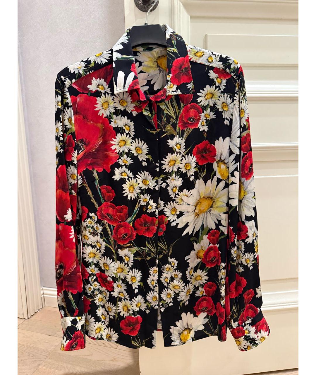 DOLCE&GABBANA Мульти шелковая рубашка, фото 4