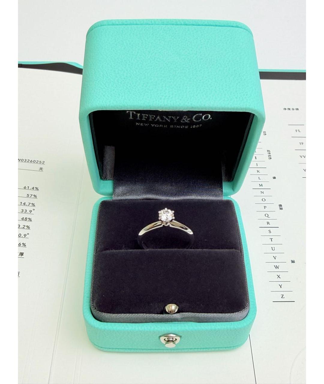 TIFFANY&CO Белое платиновое кольцо, фото 4