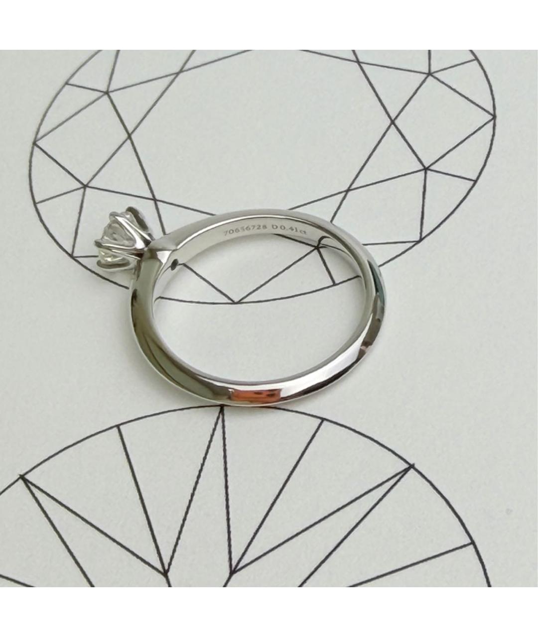TIFFANY&CO Белое платиновое кольцо, фото 6