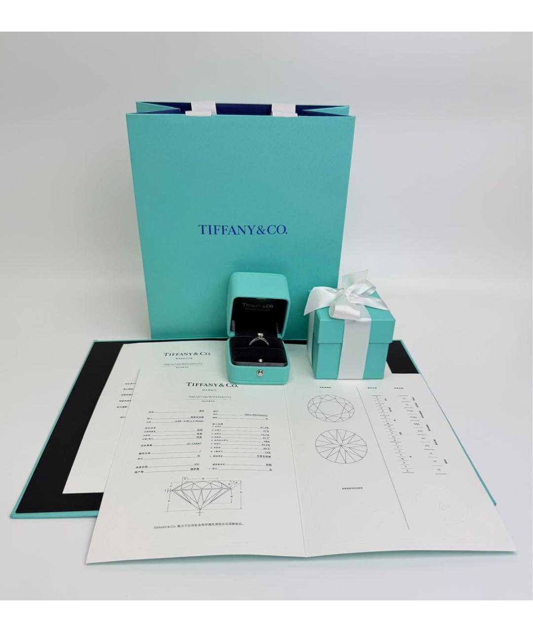 TIFFANY&CO Белое платиновое кольцо, фото 2