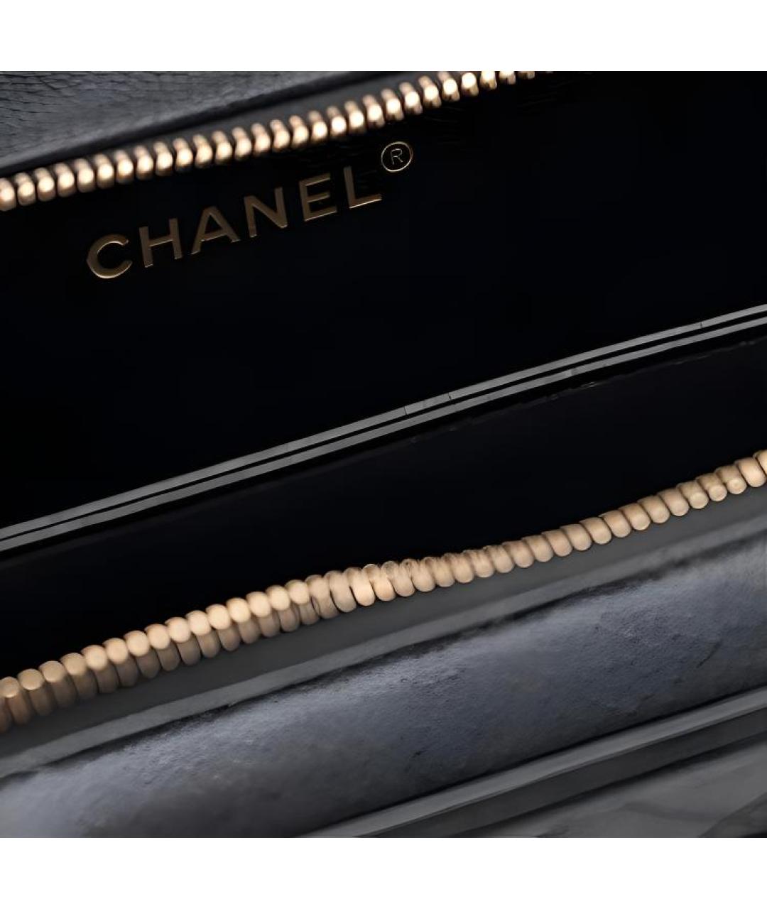 CHANEL Черная кожаная сумка через плечо, фото 5