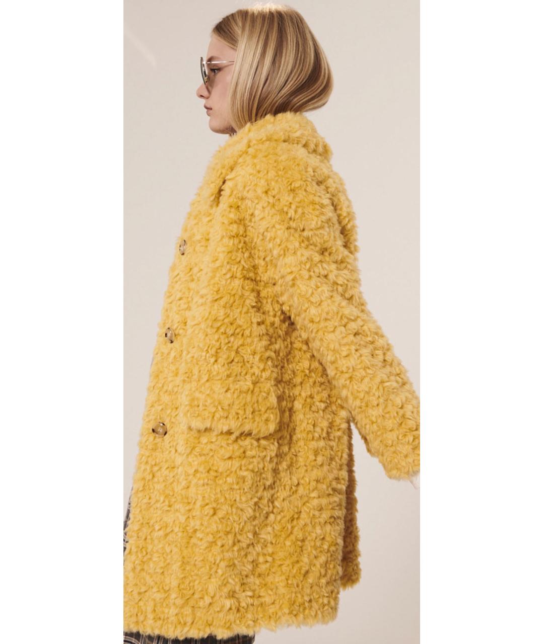 Tara Jarmon Желтая шуба, фото 8