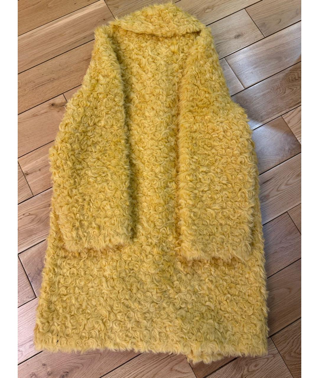 Tara Jarmon Желтая шуба, фото 2