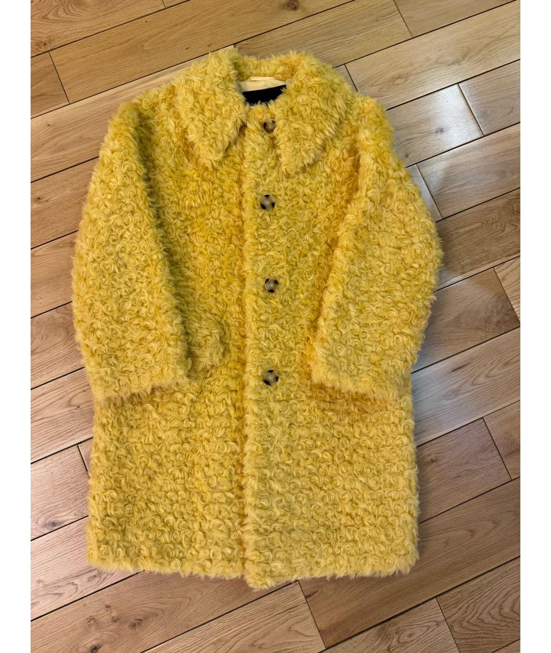 Tara Jarmon Желтая шуба, фото 9