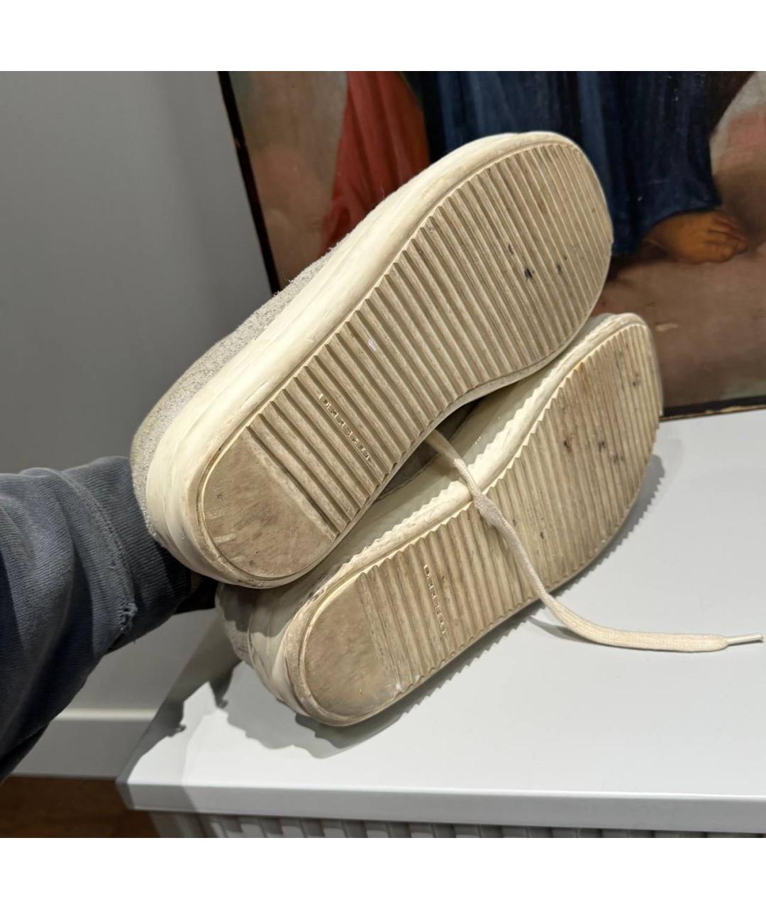 RICK OWENS Замшевые низкие кроссовки / кеды, фото 5