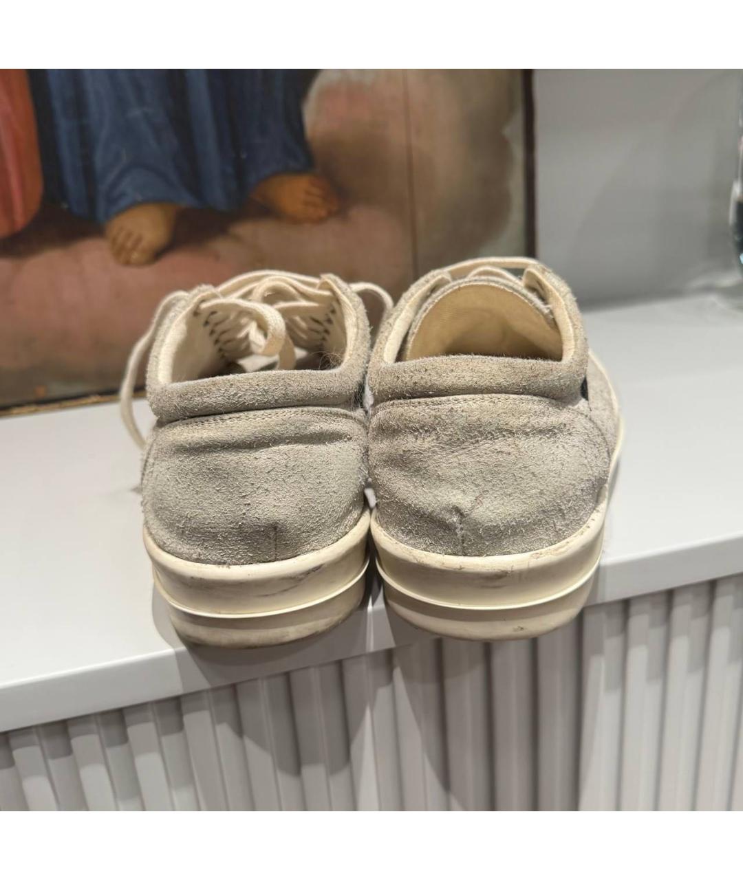 RICK OWENS Замшевые низкие кроссовки / кеды, фото 4