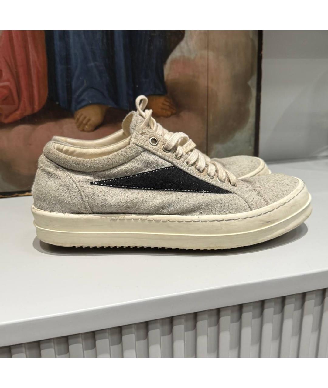 RICK OWENS Замшевые низкие кроссовки / кеды, фото 6