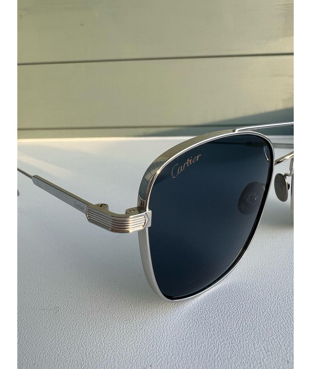 CARTIER Серебряные металлические солнцезащитные очки, фото 3