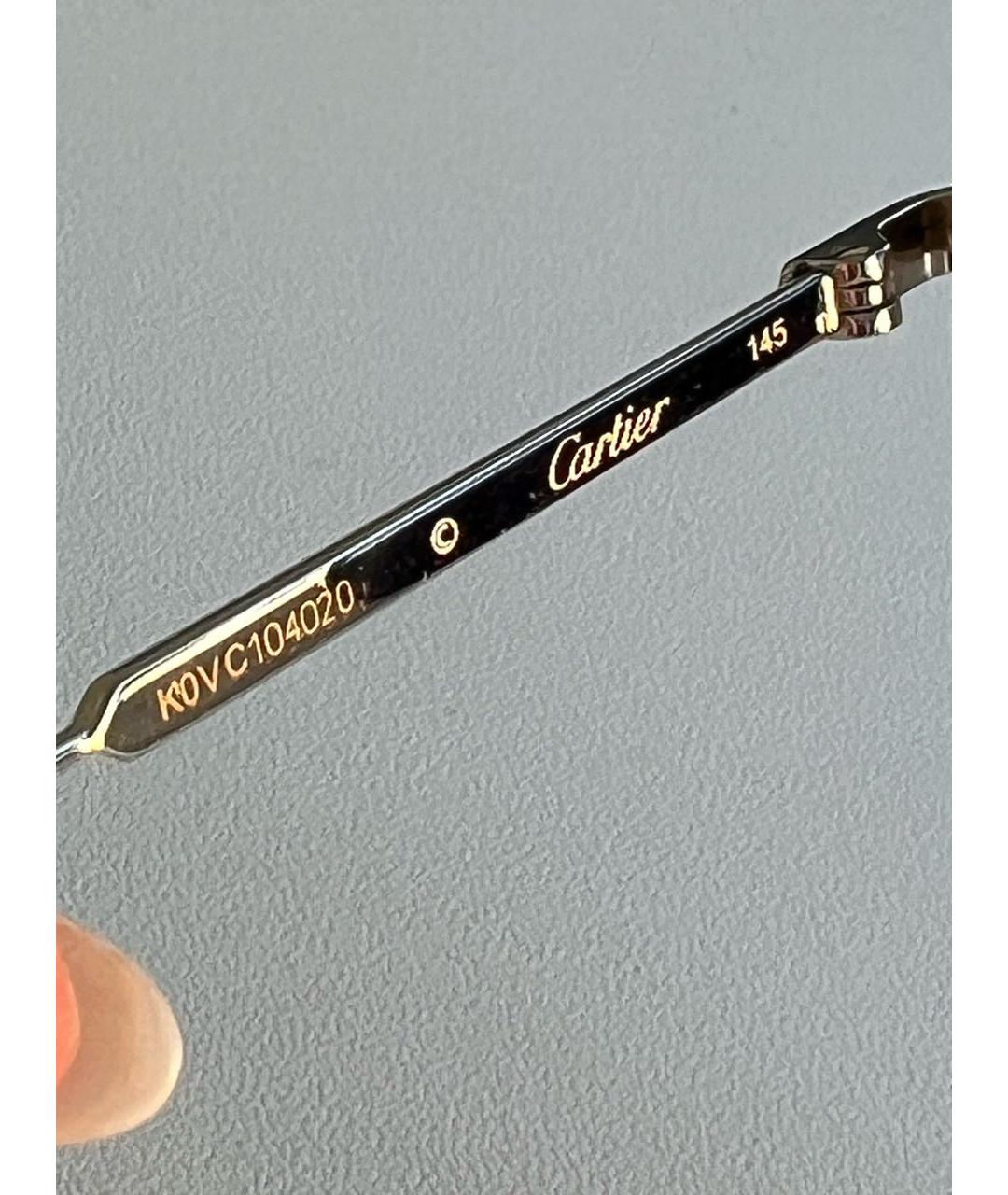 CARTIER Серебряные металлические солнцезащитные очки, фото 6