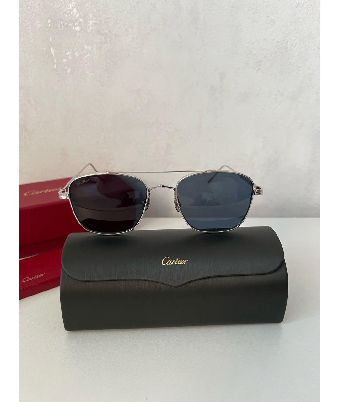 CARTIER Серебряные металлические солнцезащитные очки, фото 8
