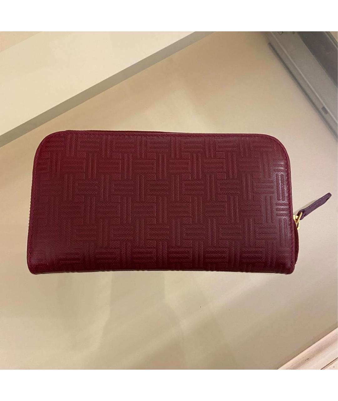 ETRO Бордовый кожаный кошелек, фото 8