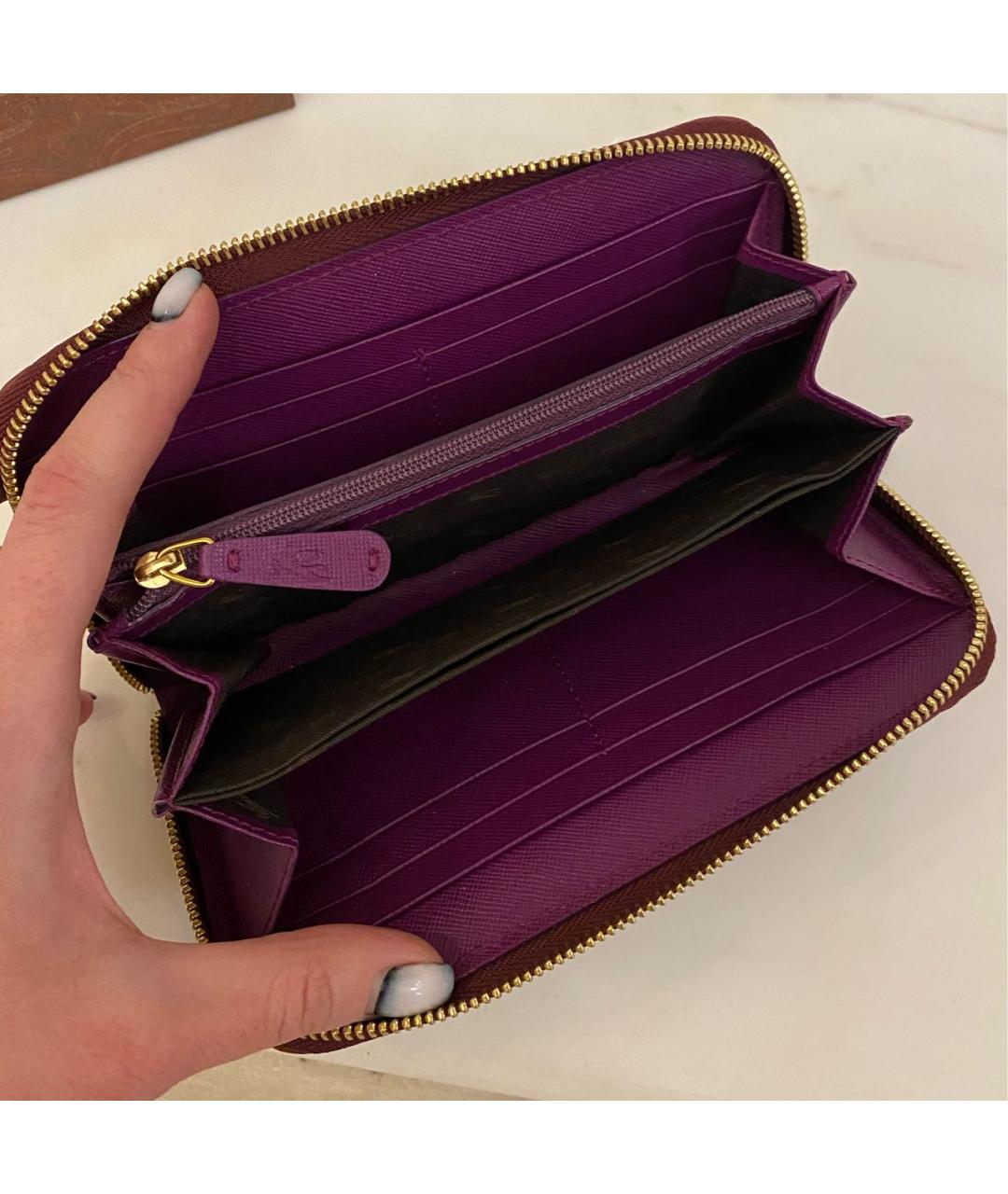 ETRO Бордовый кожаный кошелек, фото 7