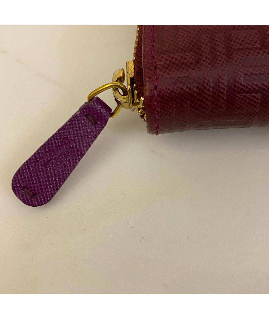ETRO Бордовый кожаный кошелек, фото 6