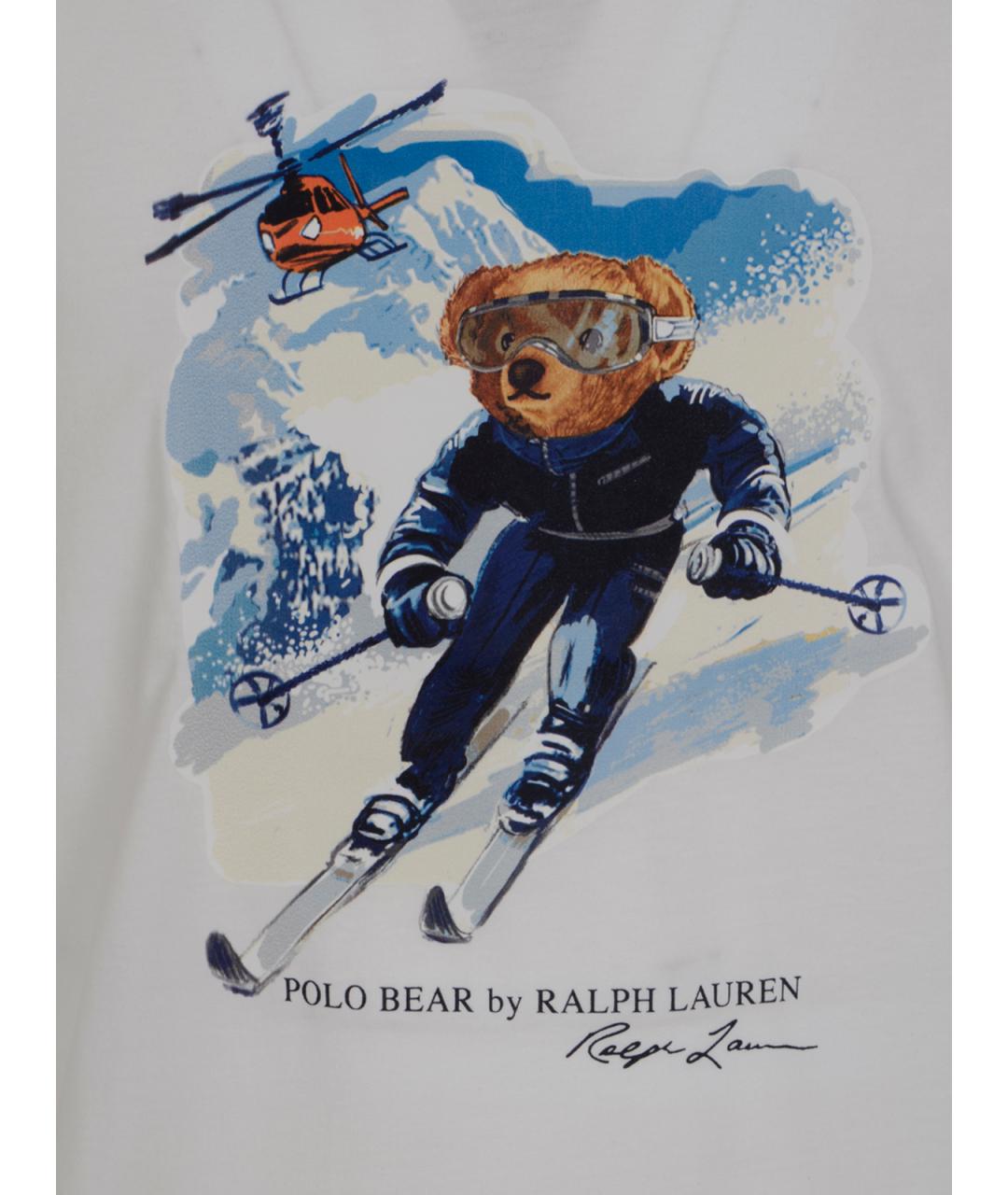 POLO RALPH LAUREN Белая хлопковая футболка, фото 3