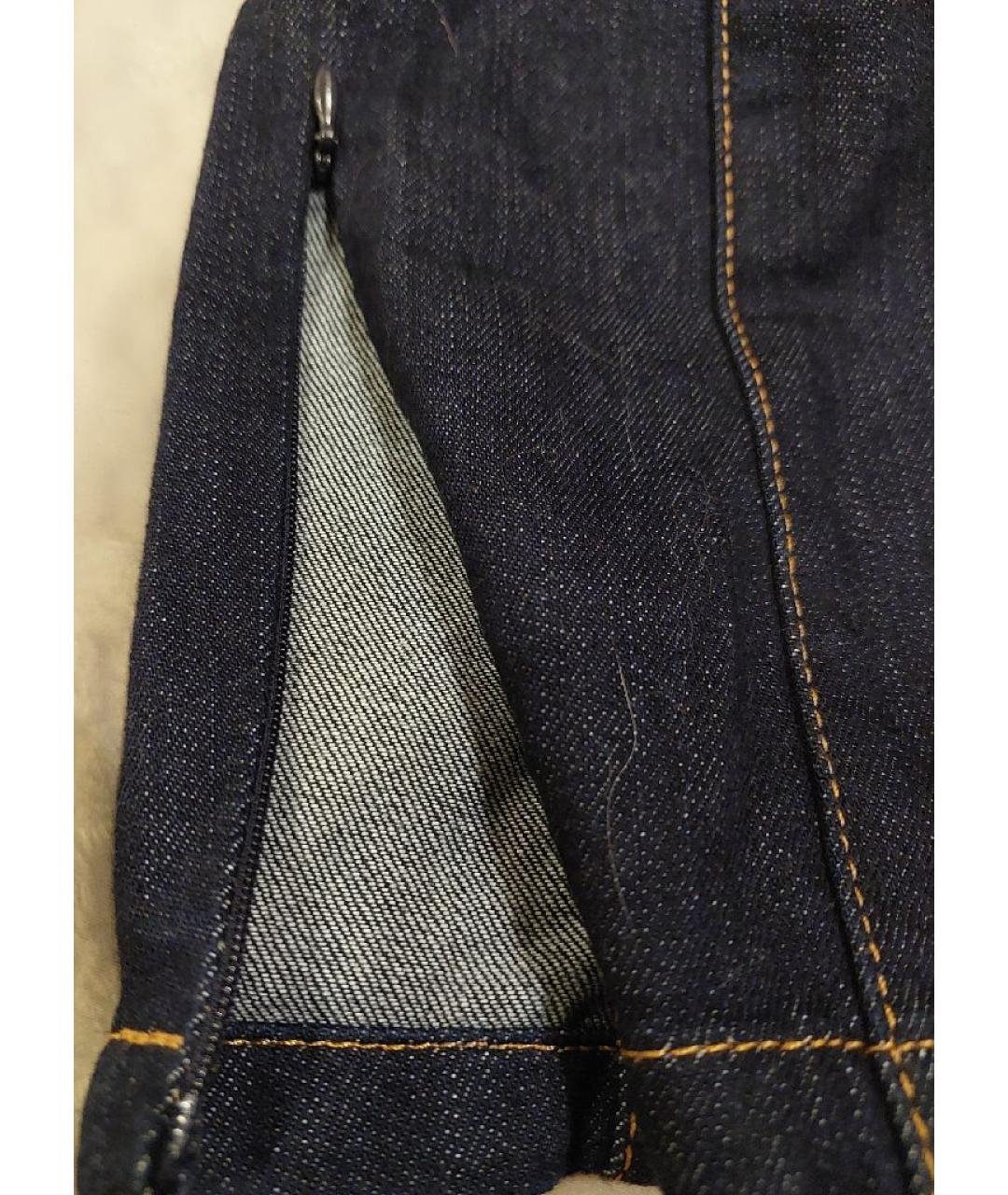 DOLCE&GABBANA Темно-синие хлопко-полиэстеровые джинсы слим, фото 8