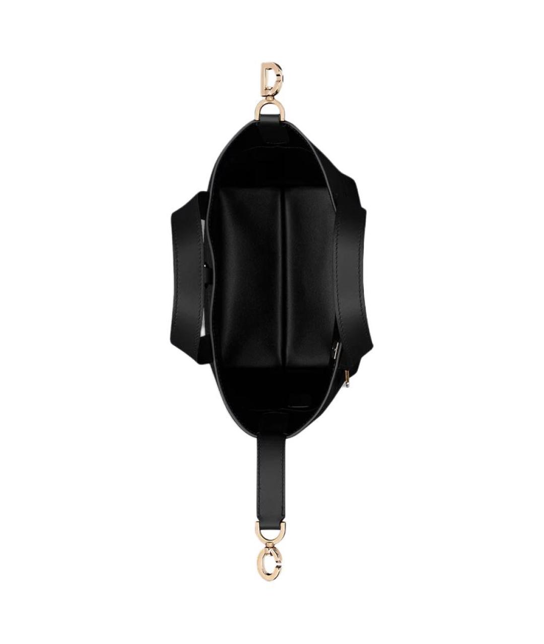 CHRISTIAN DIOR Черная кожаная сумка через плечо, фото 5