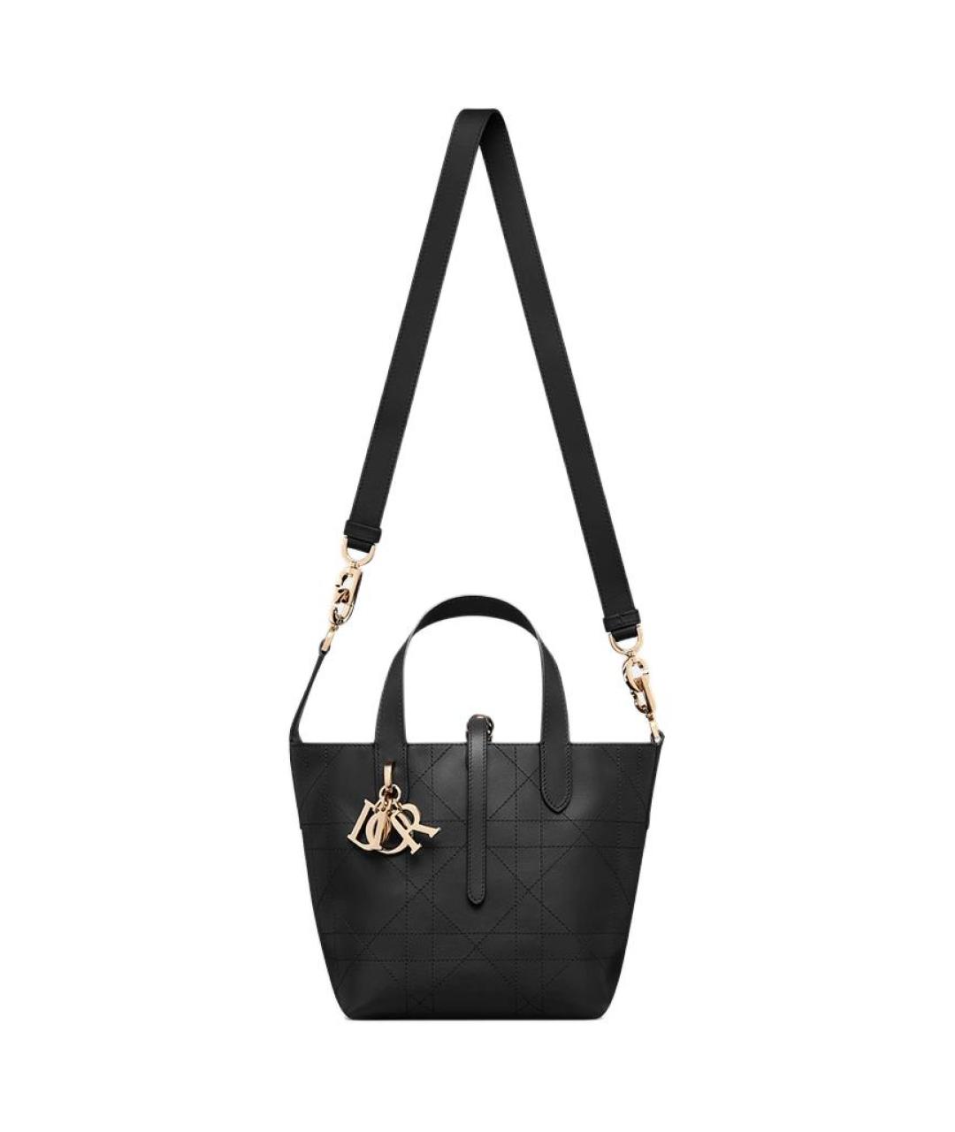 CHRISTIAN DIOR Черная кожаная сумка через плечо, фото 2