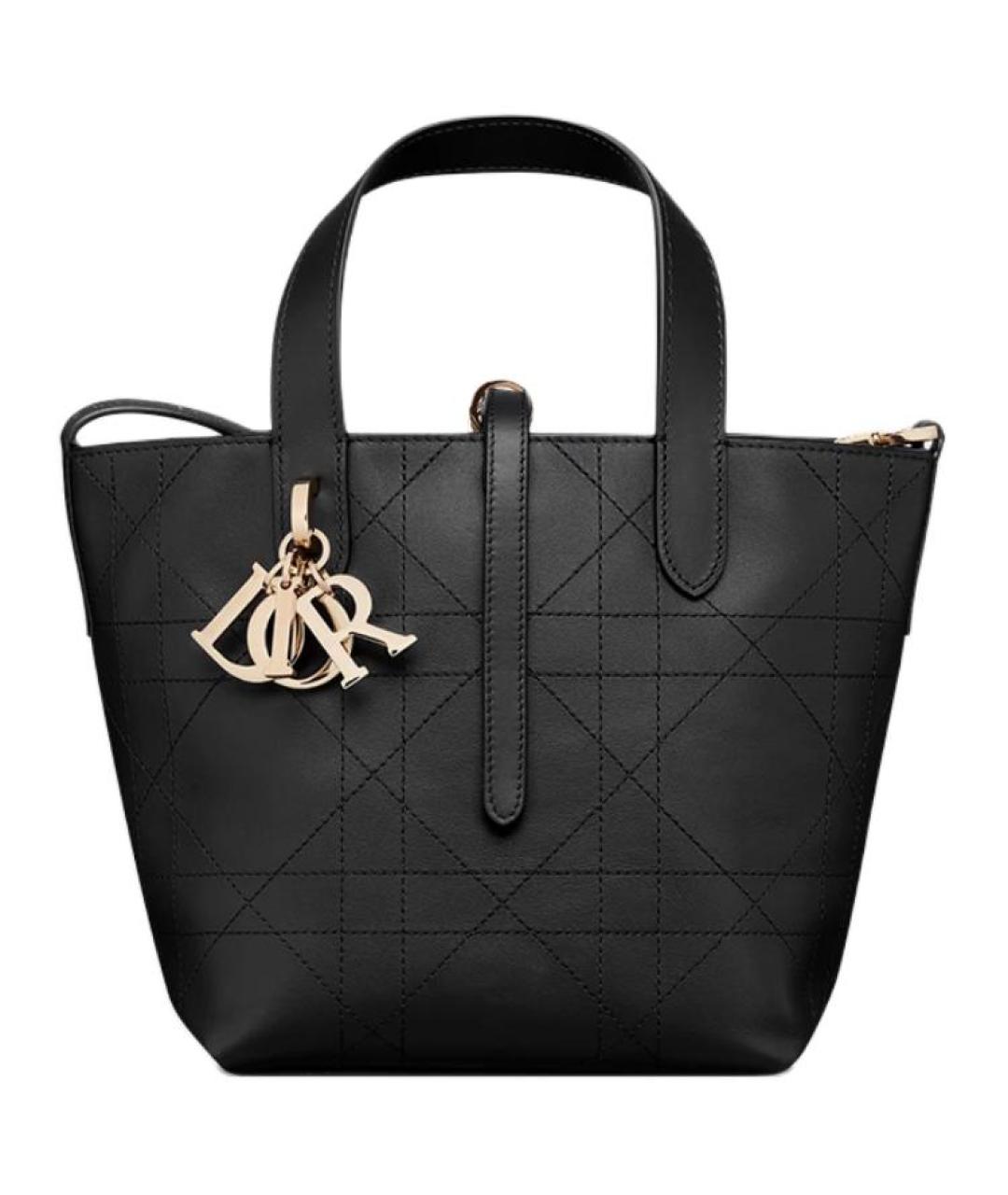 CHRISTIAN DIOR Черная кожаная сумка через плечо, фото 1