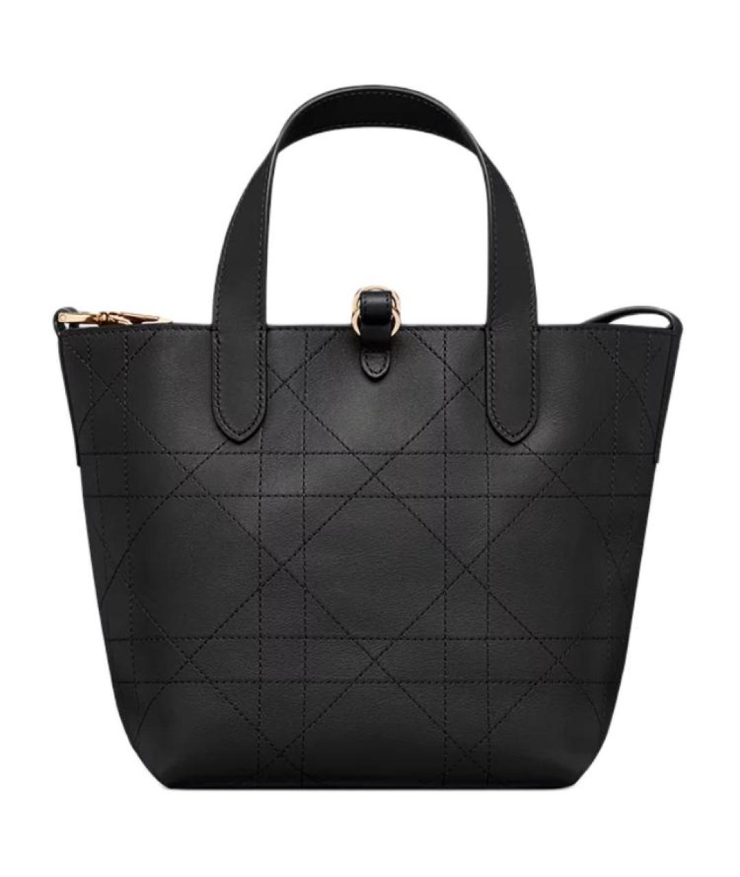 CHRISTIAN DIOR Черная кожаная сумка через плечо, фото 4