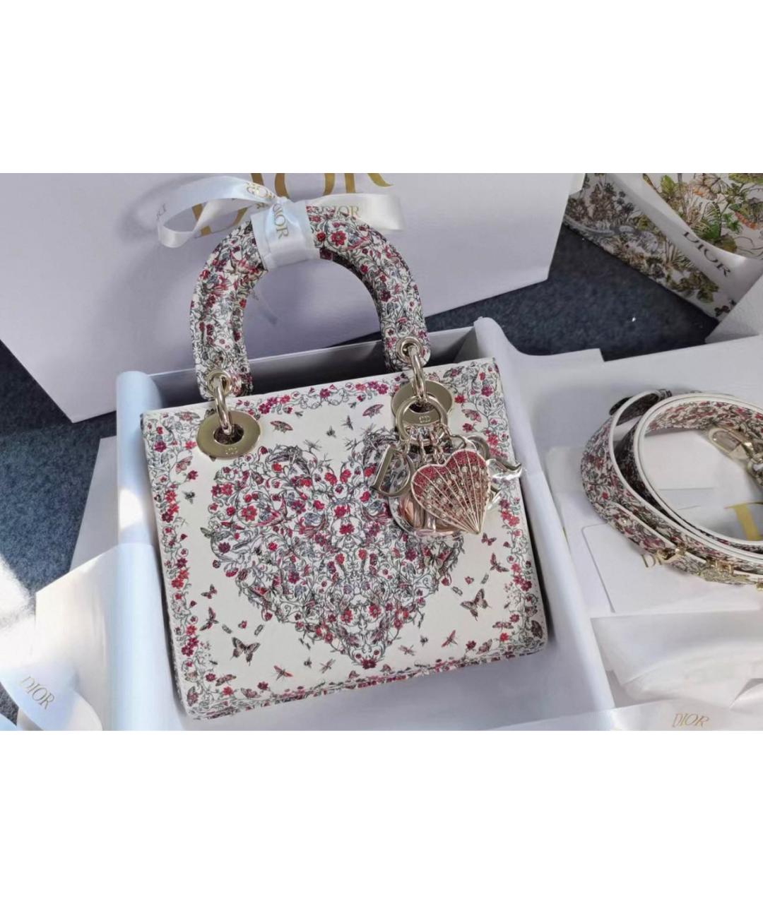 CHRISTIAN DIOR Белая сумка с короткими ручками, фото 3