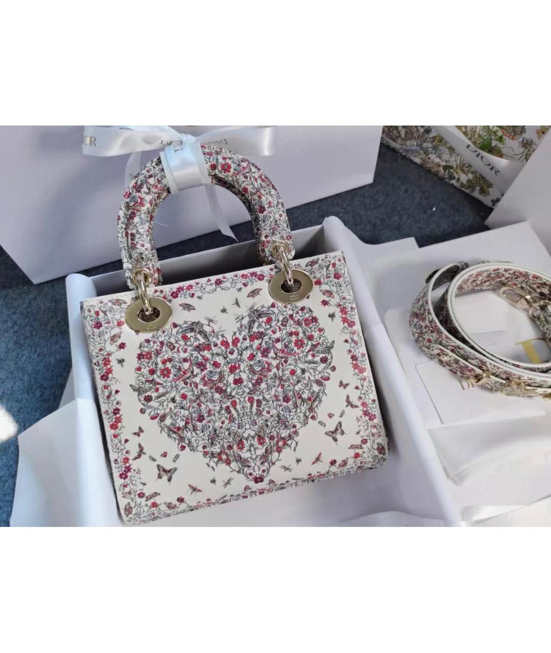 CHRISTIAN DIOR Белая сумка с короткими ручками, фото 4