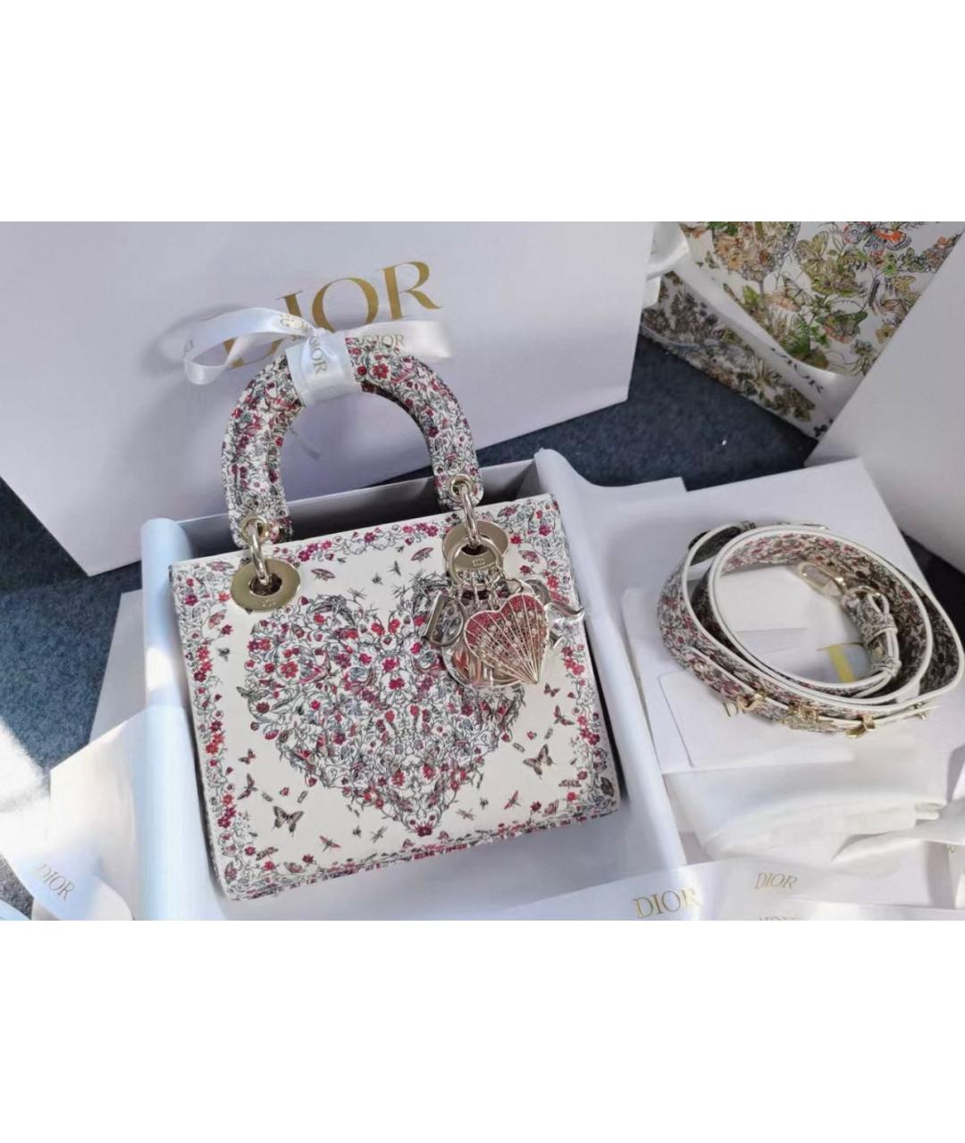 CHRISTIAN DIOR Белая сумка с короткими ручками, фото 2