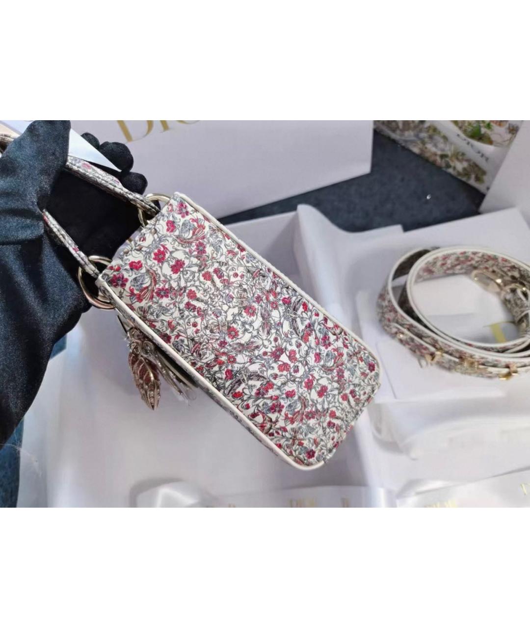 CHRISTIAN DIOR Белая сумка с короткими ручками, фото 5