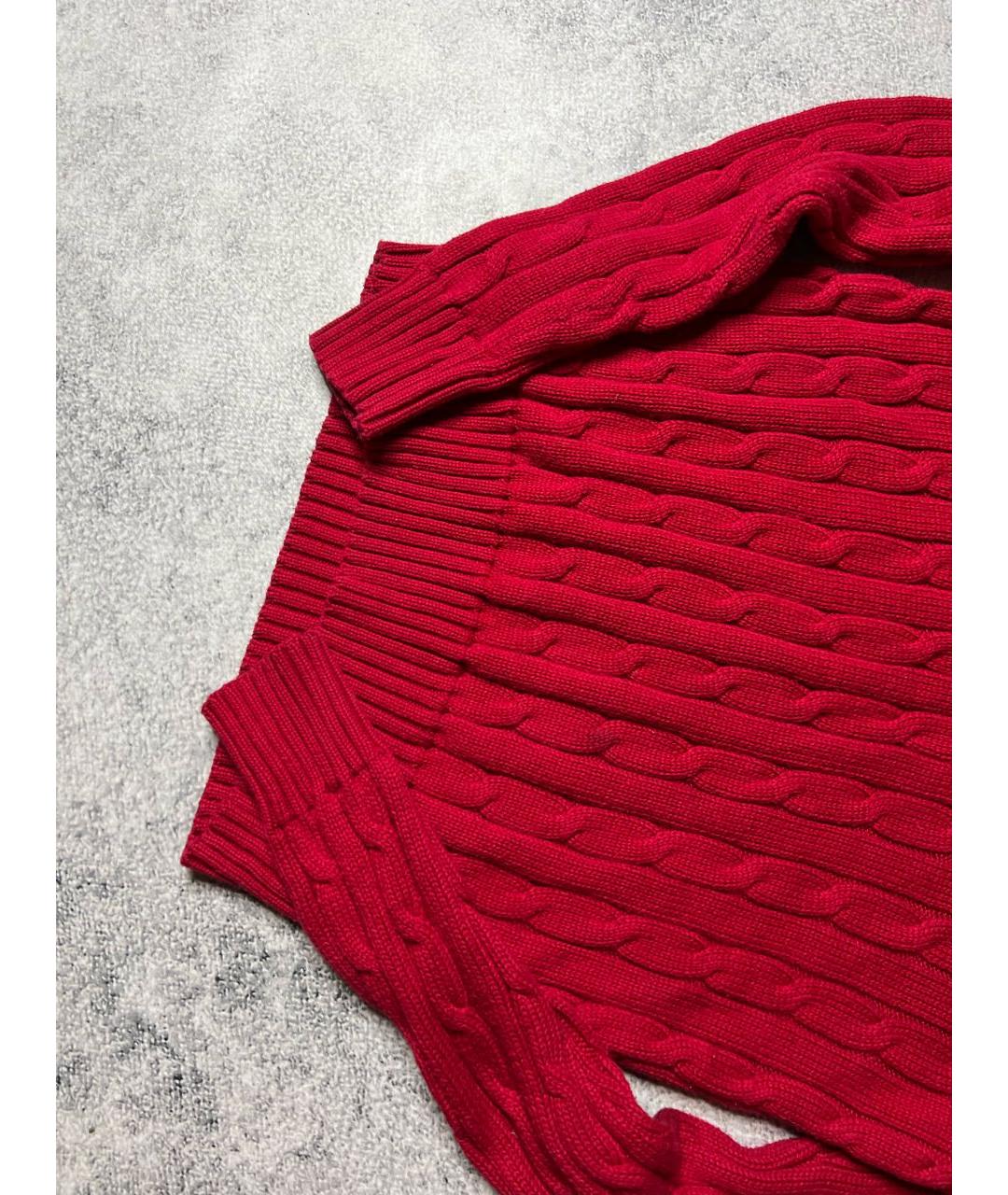 RALPH LAUREN Красный хлопковый джемпер / свитер, фото 3