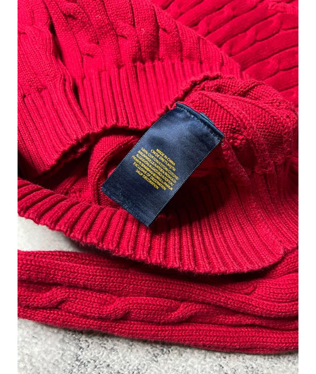 RALPH LAUREN Красный хлопковый джемпер / свитер, фото 4