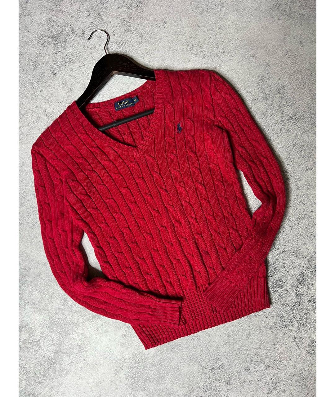 RALPH LAUREN Красный хлопковый джемпер / свитер, фото 6