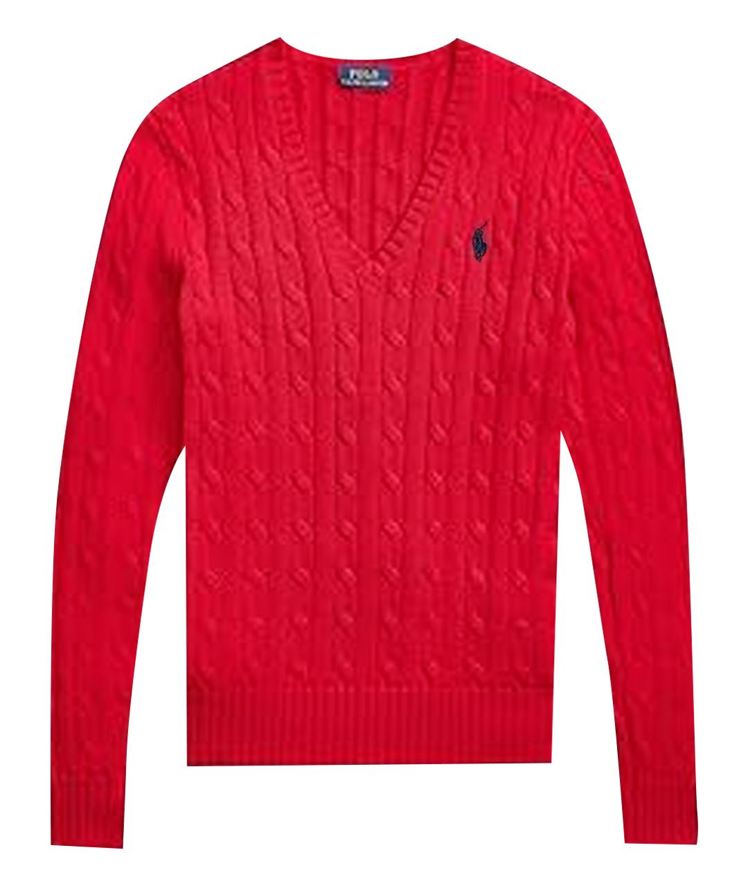 RALPH LAUREN Красный хлопковый джемпер / свитер, фото 1