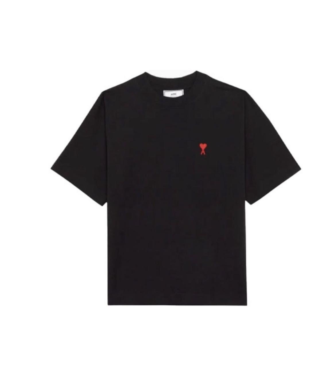 Ami Paris Черная хлопковая футболка, фото 9